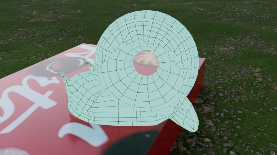 Wireframe render of Donut Snail from the side